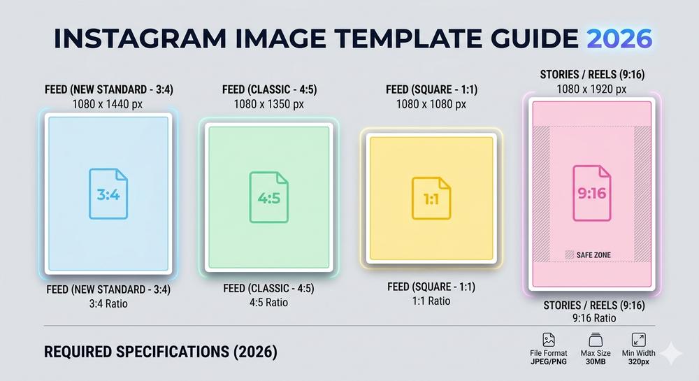Instagram Image Sizes 2026 Reference Guide